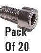 TAG-Z PK/20 M5x12 SS ALLEN CAP, STAINLESS STEEL SCREW