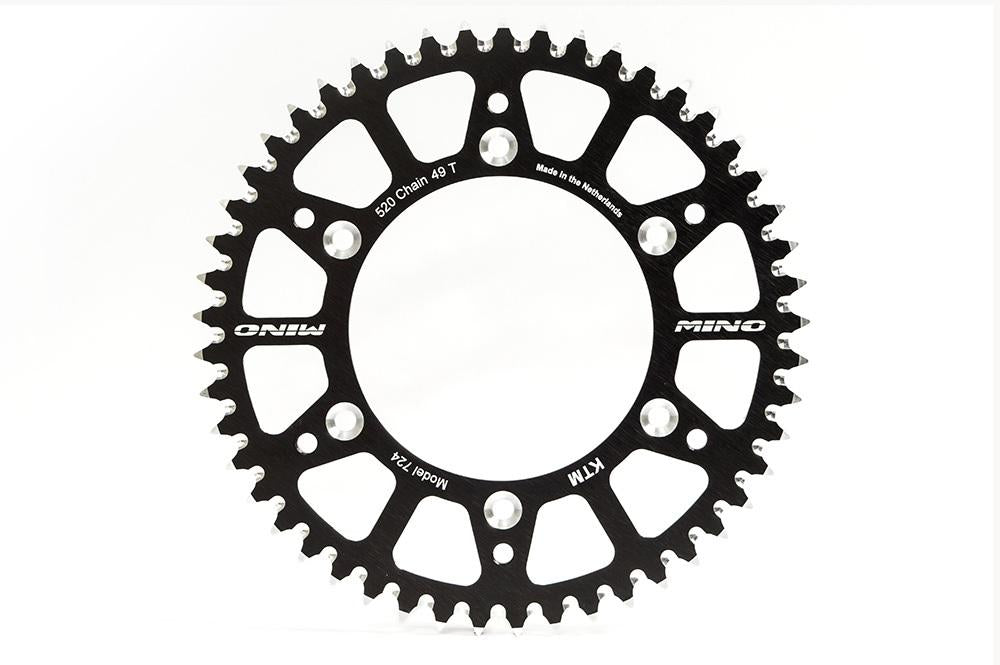 MINO Mino Rear Sprocket Alloy Blk 4-hole, 420 Chain, Mino 25-691-48