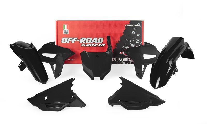 Rtech Plastics Plastic Kit/6 CRF450R 2021-24, Rtech R-kitcrf-nr0-521 Black