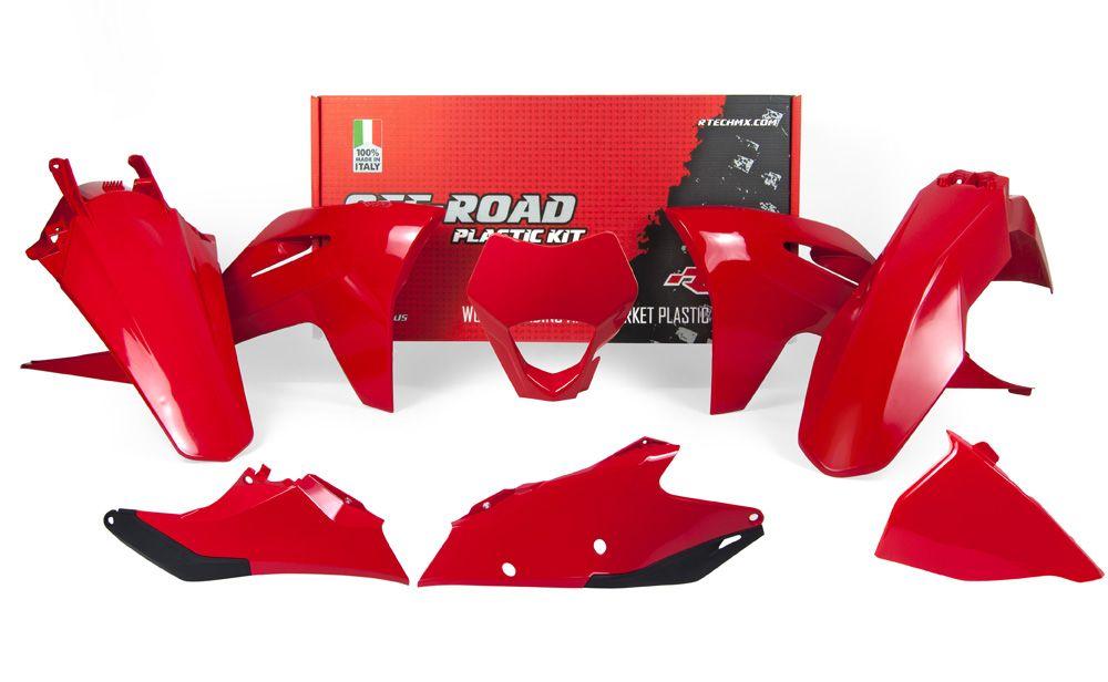 Rtech Plastics Plastic Kit/6 2021-23 EC-ecf Red, Rtech R-kitgas-rg0-521, Gasgas, with Headlight Cowl
