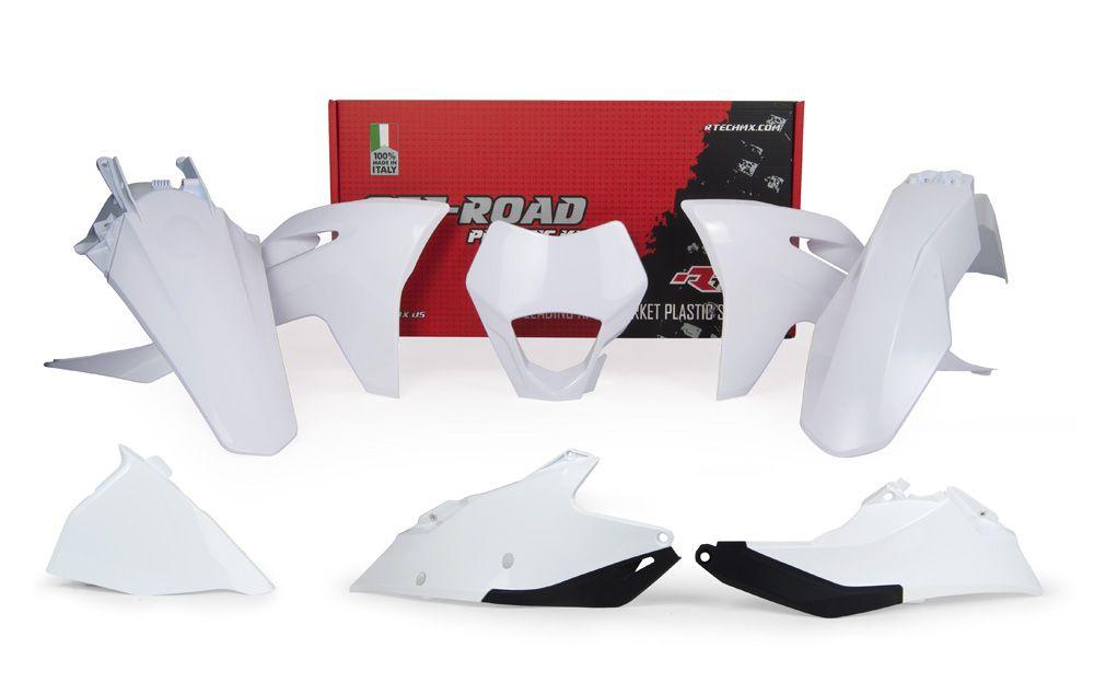 Rtech Plastics Plastic Kit/6 2021-23 EC-ecf White, Rtech R-kitgas-bn0-521, Gasgas, with Headlight Cowl