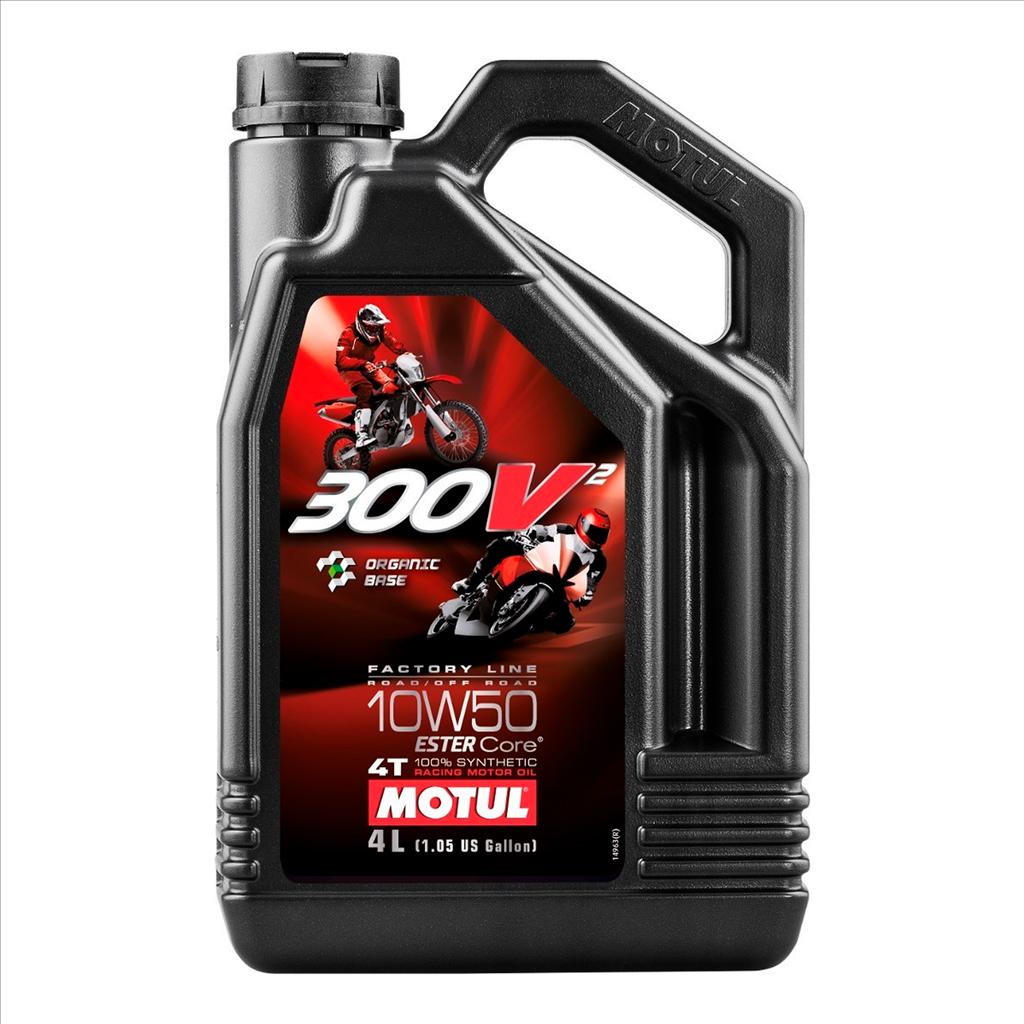 MOTUL 300v² 4t Factory Line 10w50 4 Litre, Motul 450299,    Motorcycle, 100% Synthetic