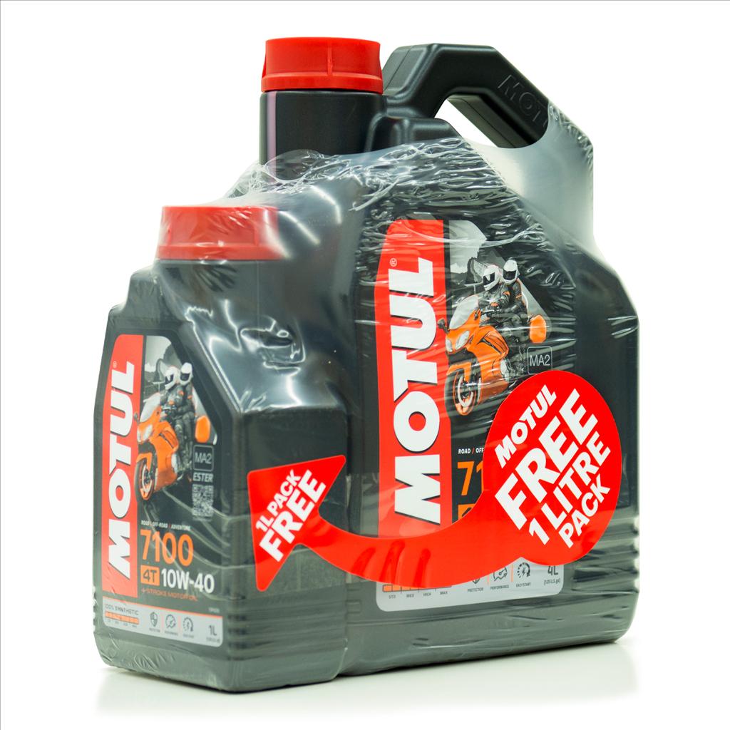 MOTUL 7100 10w40 4t 4xpce 4l + 1l, Motul 450388,    Motorcycle, 100% Synthetic