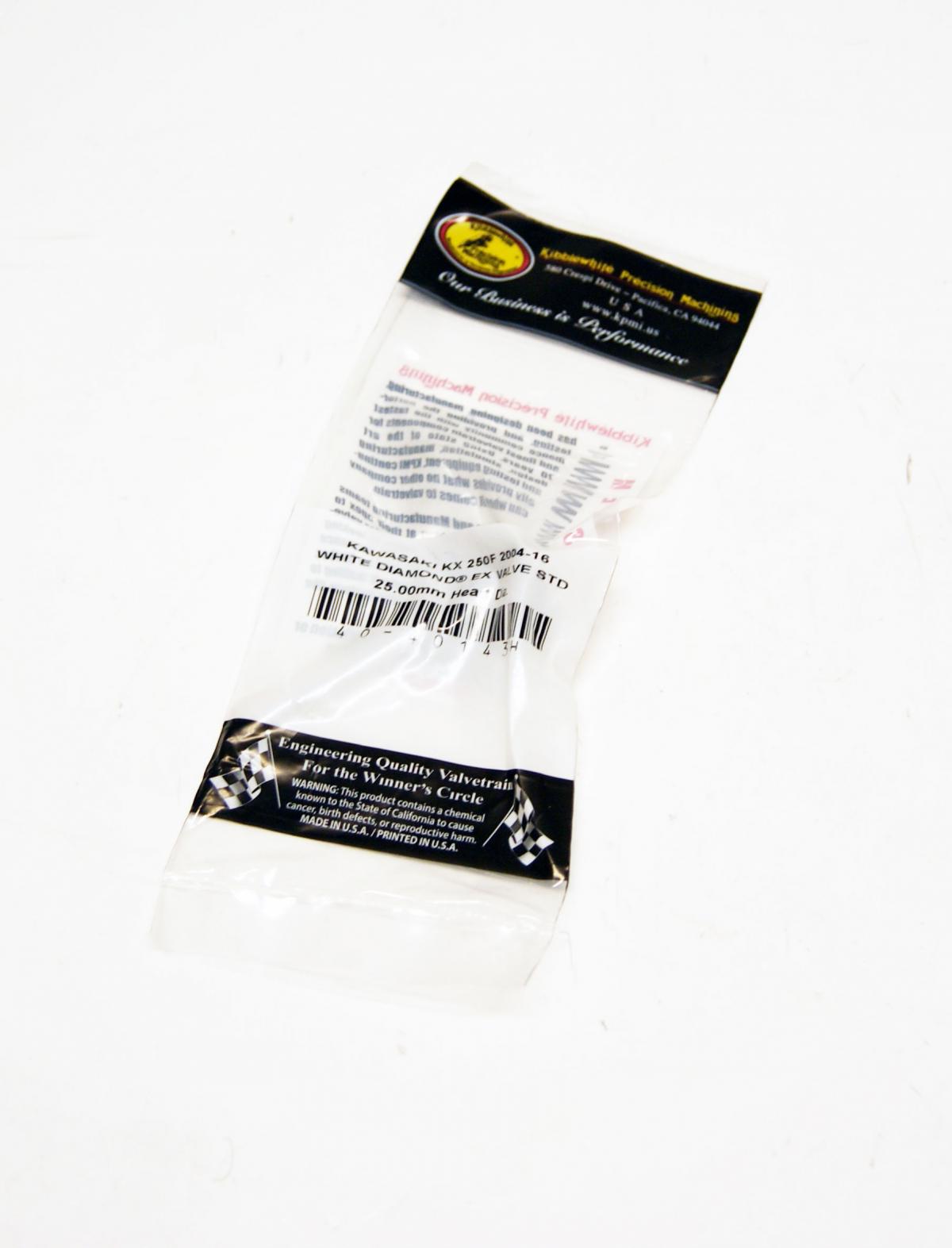 Kibblewhite Valve Exhaust White Diamond KX250F 04-16, 40-40143h, 12005-0002 KXF KX-f