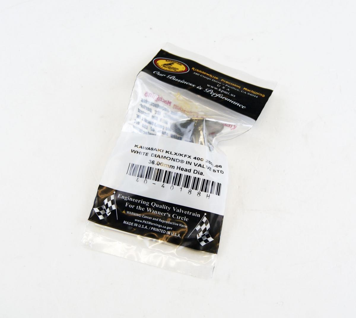 Kibblewhite Valve Intake White Diamond KLX Kfx DRZ 400, Kibblewhite 40-40188h, Kawasaki KLX / Kfx 400 01-06 Motorcycle Suzuki DRZ / Ltz 400 2000 - 2007