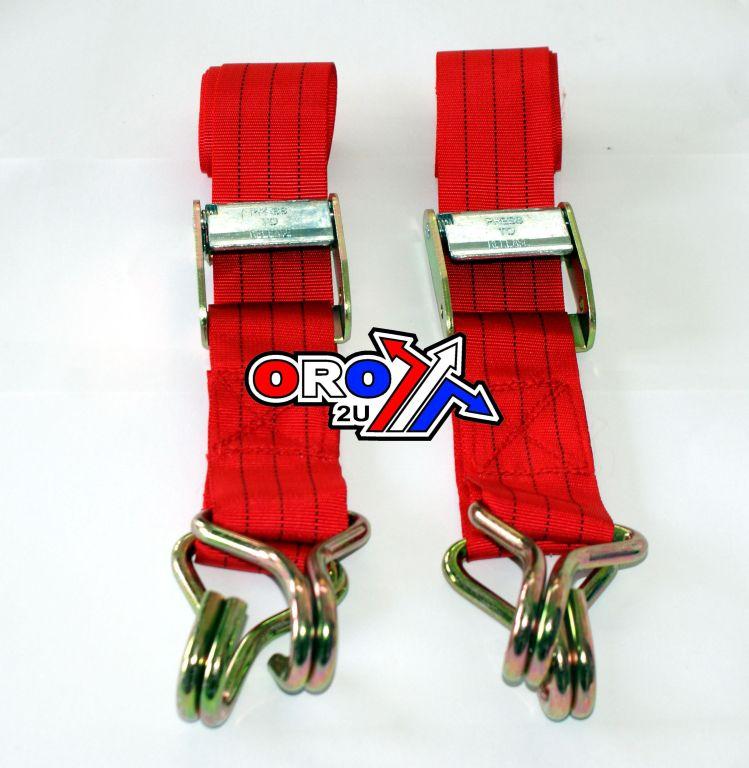 Dirt Racing Tie Down 2 Wide Red Cam Lock