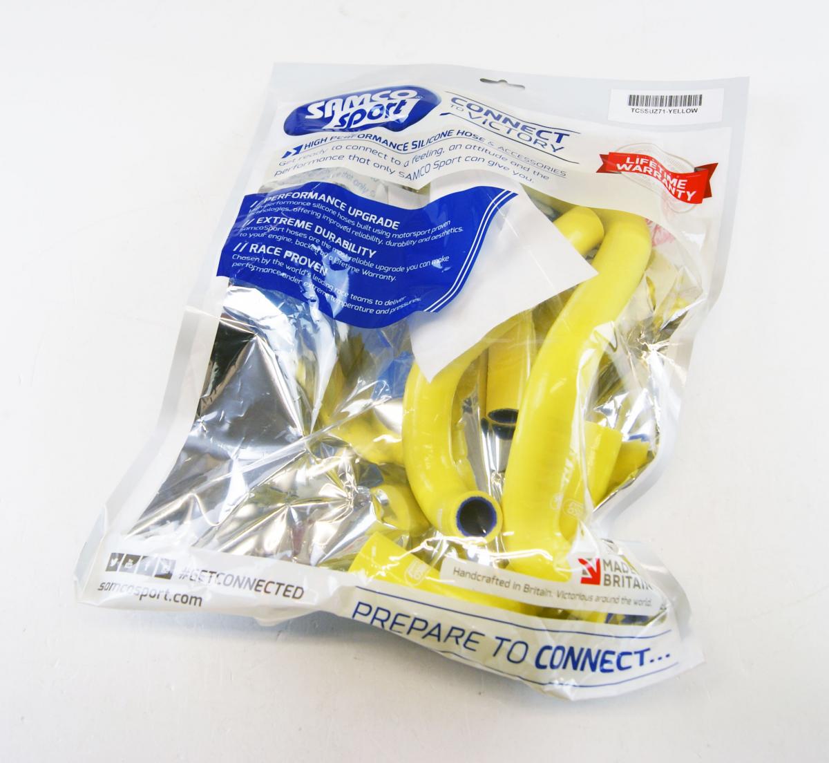 Samco Sport Coolant Hose 4 Piece Kit Yellow 19-26 Suzuki 250 RM Z Samco Sport Suz-71-ye