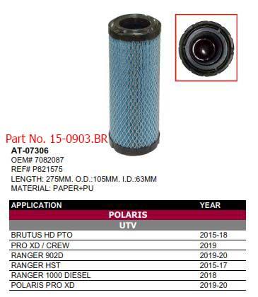 Bronco Air Filter [oe Type] Polaris, Bronco at-07306, 7082087