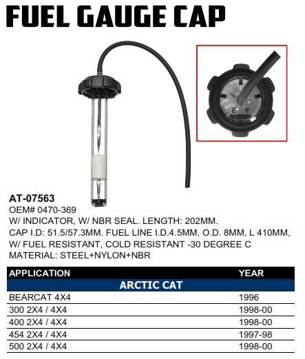 Bronco Fuel Gauge Cap, Bronco at-07563, 0470-369