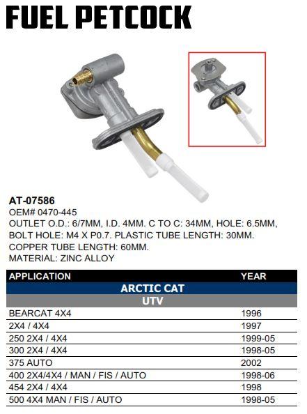Bronco Fuel Tap / Petcock, Fir at-07586, 0470-445