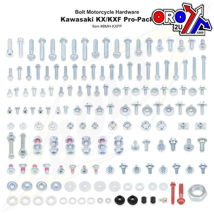 Bolt Bolt Kawasaki KX/KXF Pro Kit, Motocycle Hardwear Bmh-kxpp, Bmhkxpp