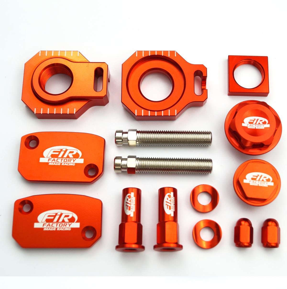 FIR 13pc Bling Kit KTM SX SXF, Fir Cpk-502, Cnc Alloy, Axle Block, Caps, Tyre Nut