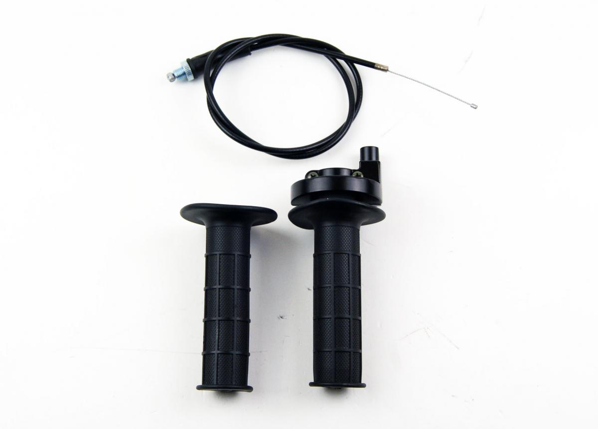FIR Throttle Twistgrip Assy Grips + Cable., Throttle Clamp Racing Alloy