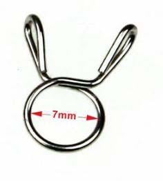 FIR Hose Clamp / Clip Id: 7mm Pack 50, Od Pipe Dia Range 7.5mm - 8mm