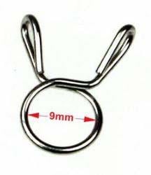 FIR Hose Clamp / Clip Id: 9mm Pack 50, Od Pipe Dia Range 9.5mm - 10mm