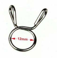 FIR Hose Clamp / Clip Id: 12mm Pack 50, Od Pipe Dia Range 12.5mm - 13mm