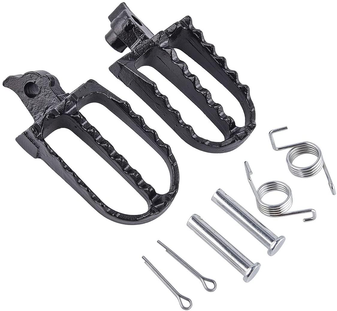 FIR Foot Pegs Steel Blk + Fittings, Honda CRF50/CRF70/CRF80/CRF100/CRF150