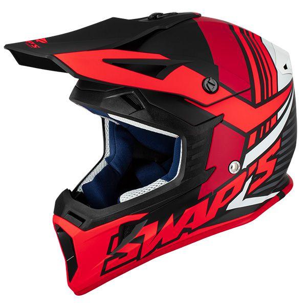 Swaps MX Helmet Xl 62 Black/red 21, Swap's S818 Full Face Csw2f8105, !! Acu Gold Approved !!