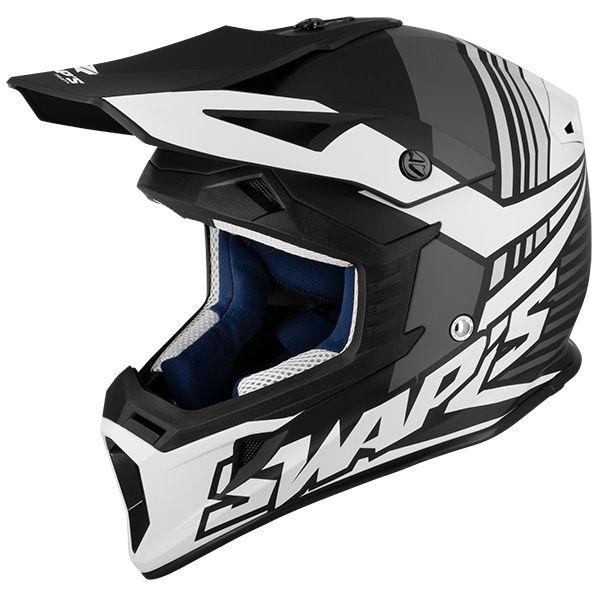 Swaps MX HELMET LG 60 BLACK/WHITE 21, SWAP'S S818 FULL FACE CSW5F0104, !! ACU GOLD APPROVED !!