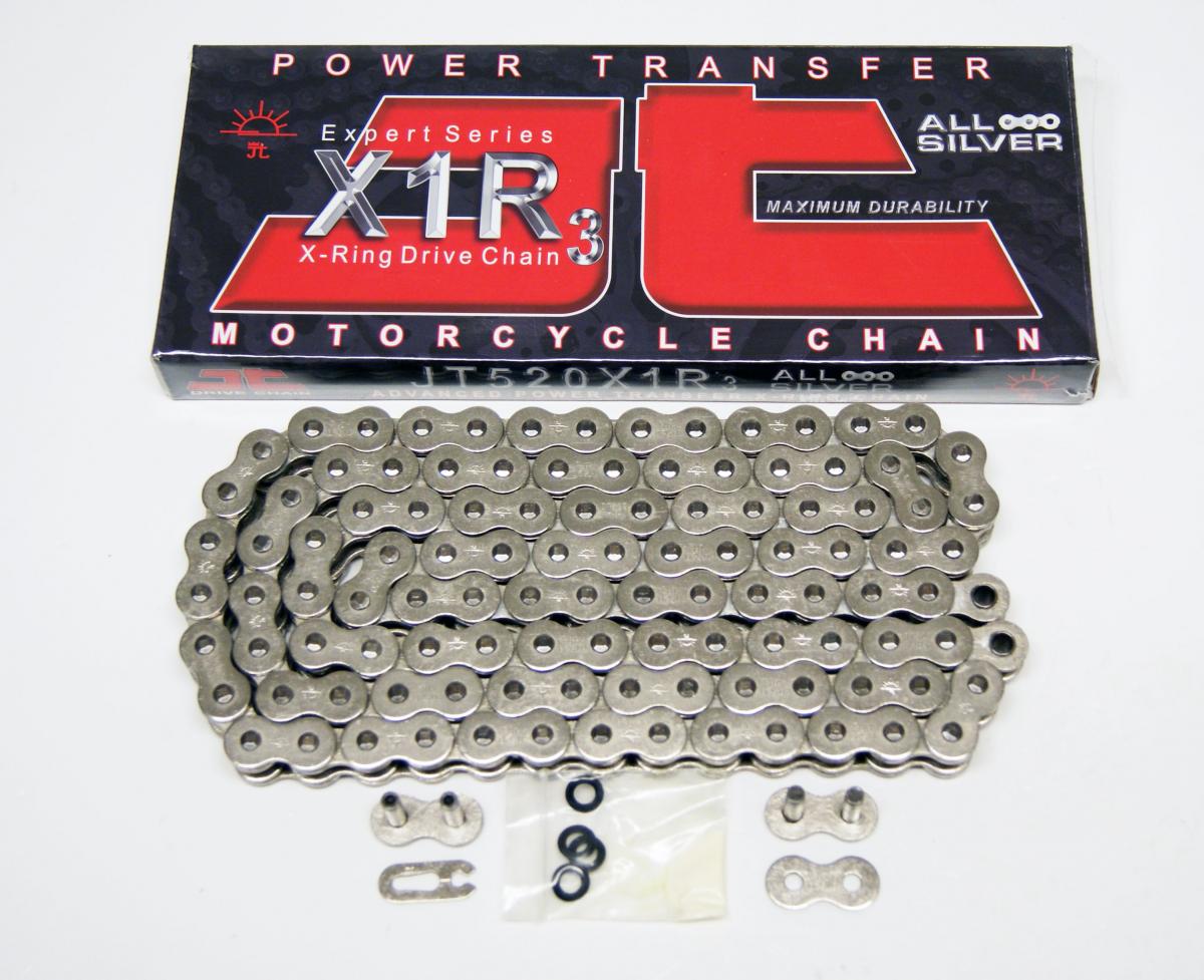JT Drive Chain Heavy Duty X-ring 520x1r3 110l Nickel Jtc520x1r3nn110dl
