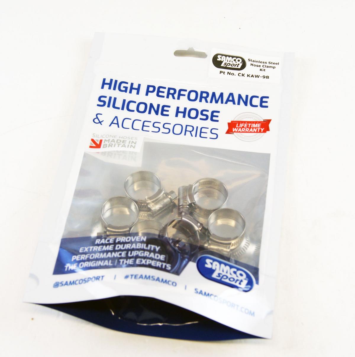 Samco Sport Coolant Hose Stainless Kale Clamp Kit 21-24 Kawasaki 250 Samco Sport Ckkaw-98