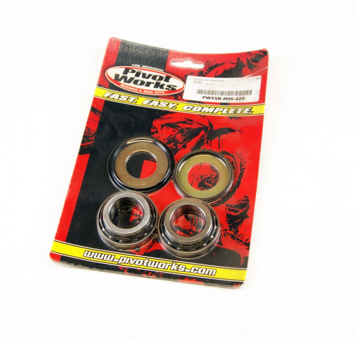 Pivot Works Steering Bearing Kit, Pivot Works Pwssk-h06-420 MX Road, Honda CRF230L 08-09, CRF230M 09, NX250 88-90, XR250L 91-96