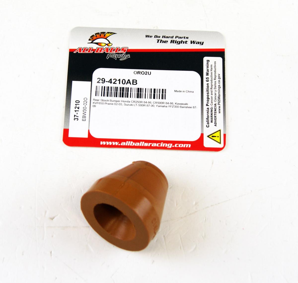 ALL BALLS ALLBALLS SHOCK BUMP STOP BUMPER, ALLBALLS 37-1210, Honda CR250R 84-86, CR500R 84-86, Kawasaki KVF650 Prairie 02-03, Suzuki LT-500R 87-90, Yamaha YFZ350