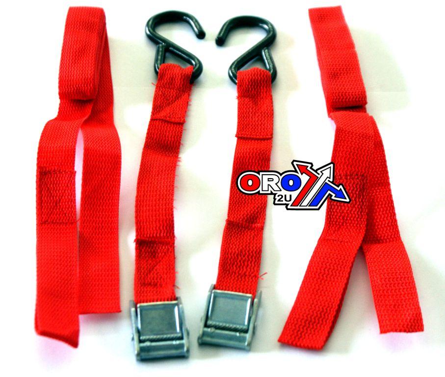 Dirt Racing Small/mini 6ft Tie Downs Red
