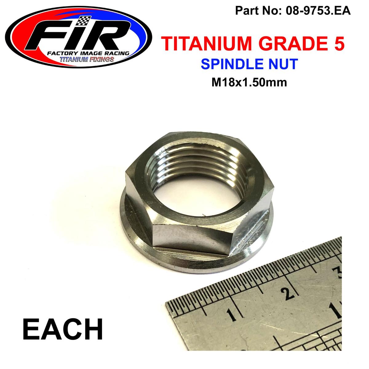 FIR Gr5 Yamaha Front Spindle Nut, M18x1.50mm 90179-18011-00 Each 92210-0065