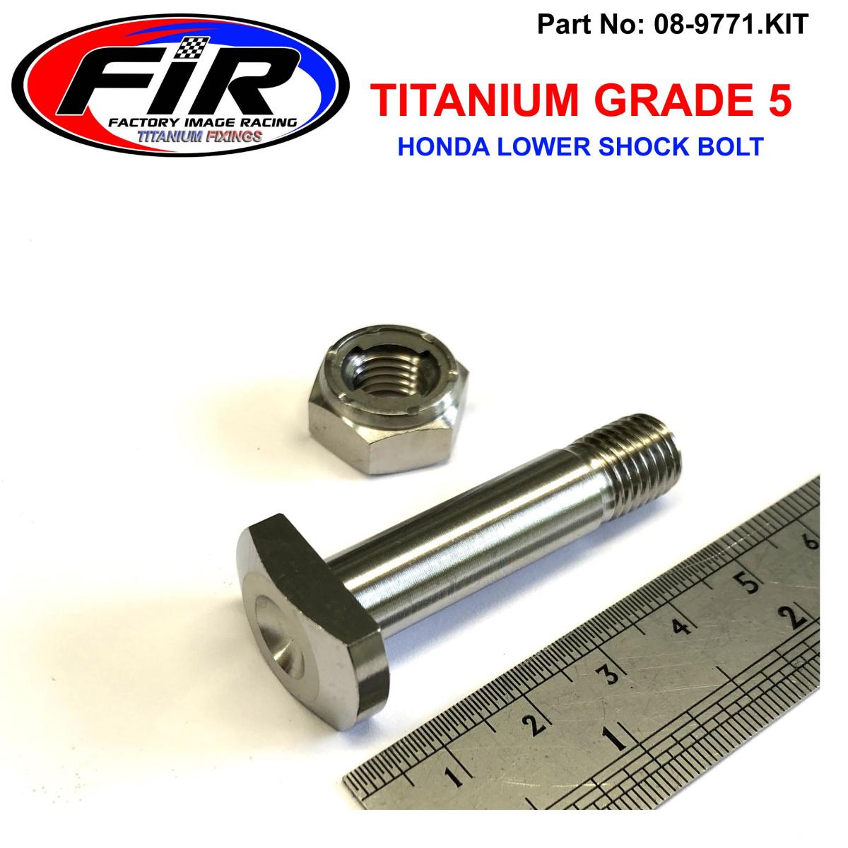 FIR Gr5 Honda Shock Bolt Kit, 1994>2021 CR Xr Cfr CRF-r, 90153-kz4-710 90153kz4710