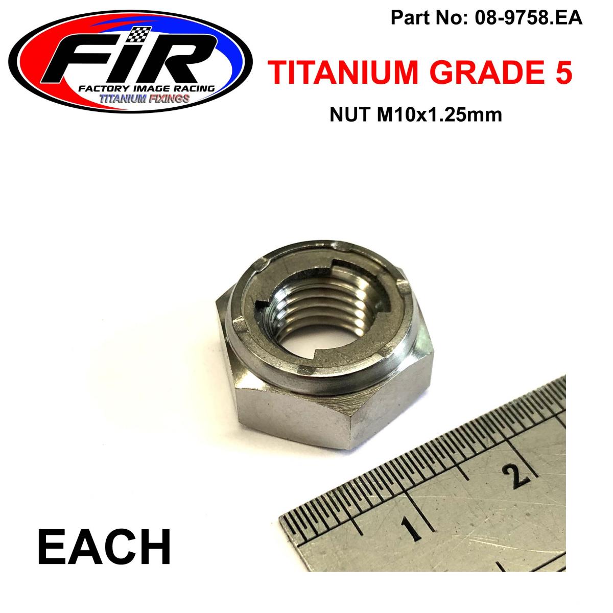 FIR Gr5 M10x1.25mm Insert Lock Nut, Ti-gr5 Insert Yamaha Honda Each, 90185-10012 90306-kz4-711
