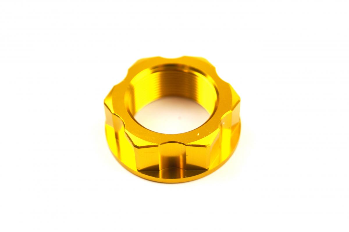 FIR M22x1.00mm Stem Nut Each Gold, Aluminium / KX KLX Kdx CR RM, / Cnc