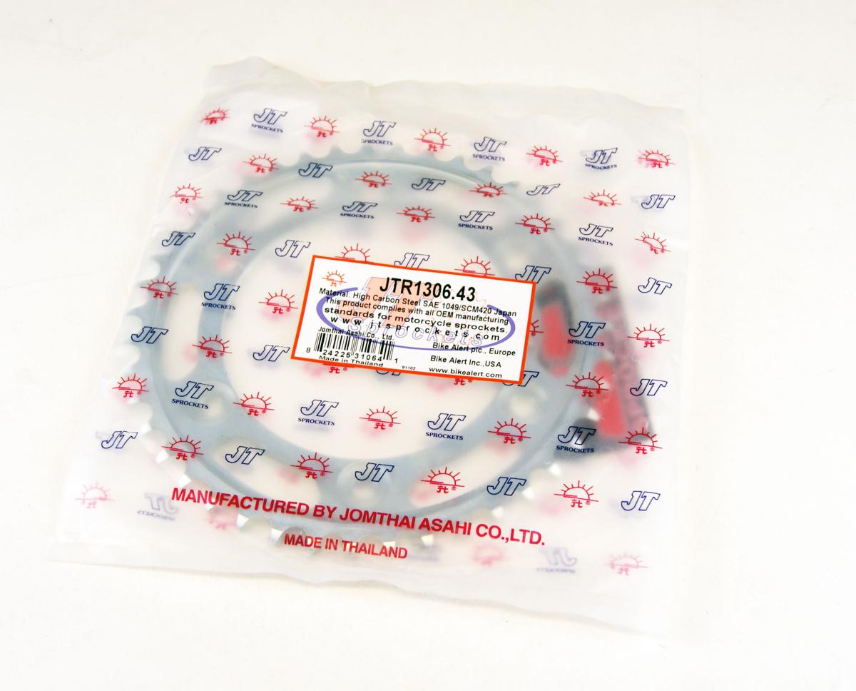 JT Rear Sprocket Steel Silver, Jtr1306.43