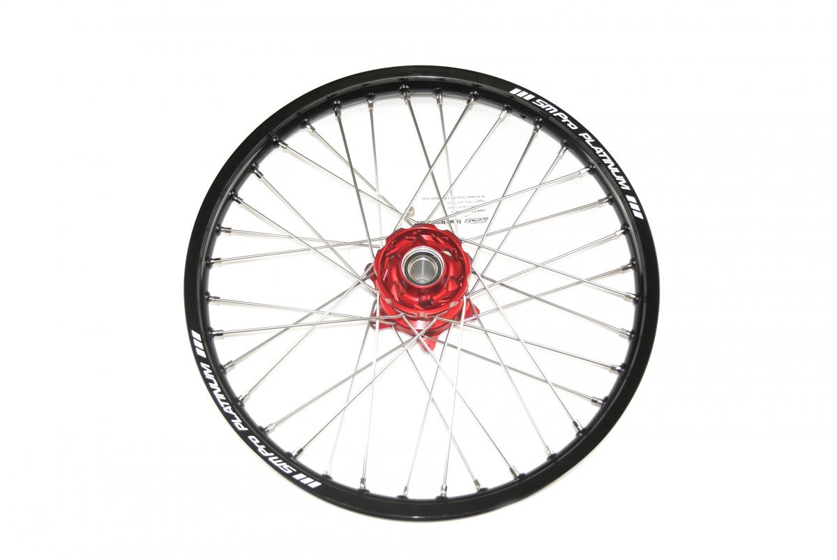 SM Pro 21x1.60 Wheel Gasgas Gloss Black/gloss Red, Gloss Black Rim, Gloss Red Hub, Silver Nipples, SP157.03.80.01.99