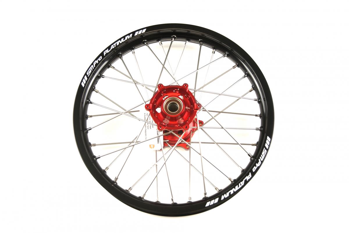 SM Pro 19x2.15 Wheel Gasgas Blk/red/sil, Black Rim, Red Hub, SP052.03.81.01.99 Nickel Nipples