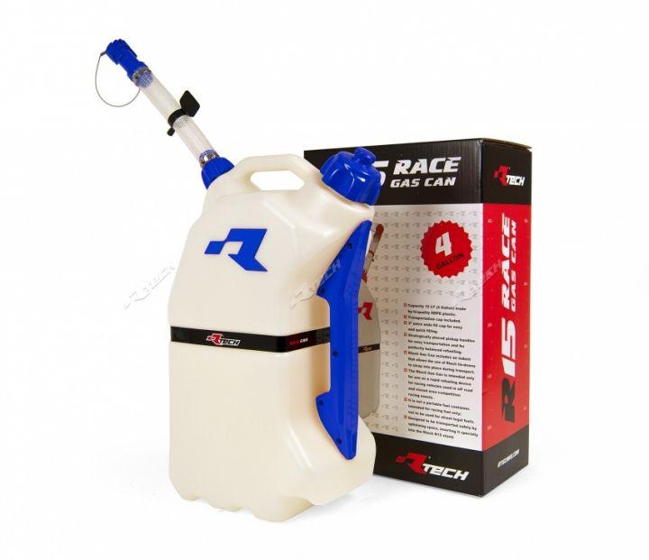 Rtech Plastics Rtech R15 Fuel Can 15ltr. White/be, Rtech R-gascabl0017 Jug, Jerry Can
