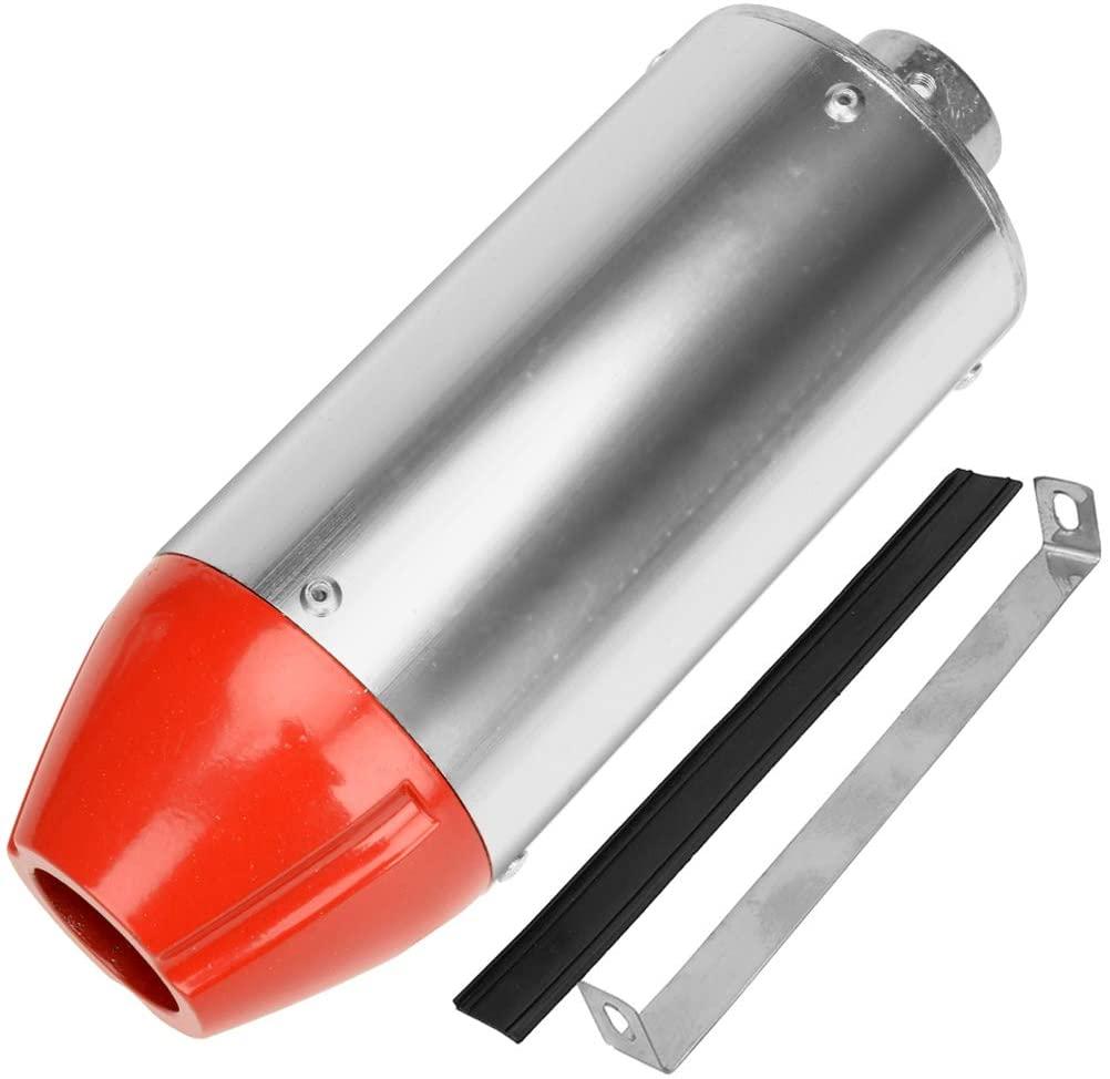 Amosa Electrical Exhust Pipe Mini Silver/red CRF50, 28mm Exhaust Muffler Pipeclamp for CRF50, 917237