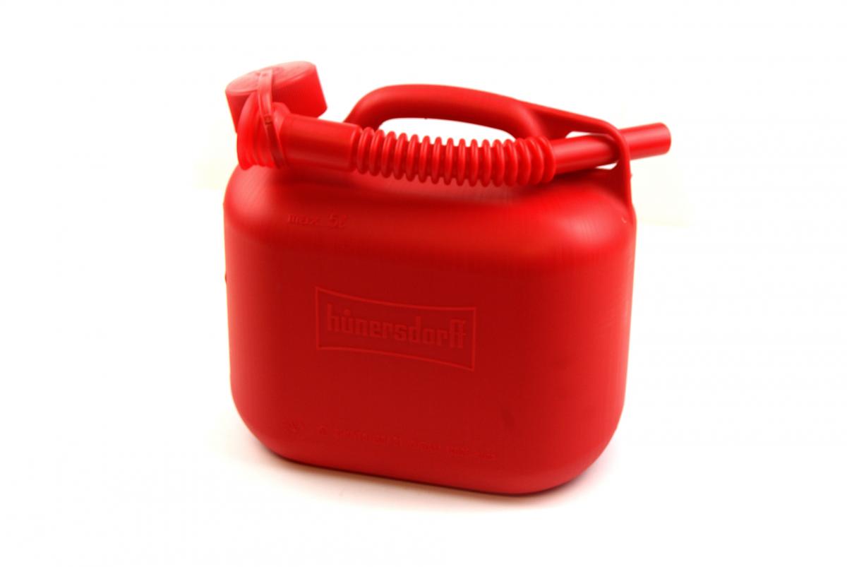 Tag-z 5l Fuel Can with Spout Red, Hun5-redst 5 Litre Plastic Fuel Can Red, Jerry Can