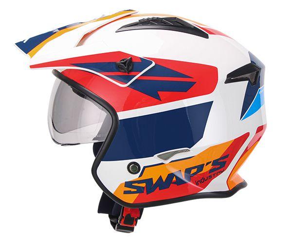 Swaps Helmet Jet - Small 56cm White/red/blue, Swaps S769, Jtr2g1502
