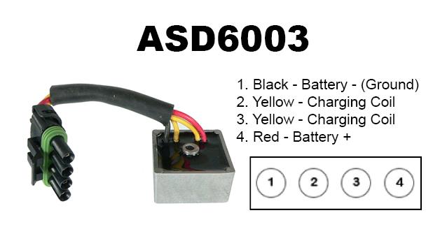 Arrowhead Electrical Regulator / Rectifier Sea-doo Pwc, Arrowhead Asd6003, 230-22055, Challenger 1998-99 Gs 718cc 1998-01 Gti 718cc 1998-05 Gti Le 718cc 2002-04 Gts 718cc 2001 Speedster