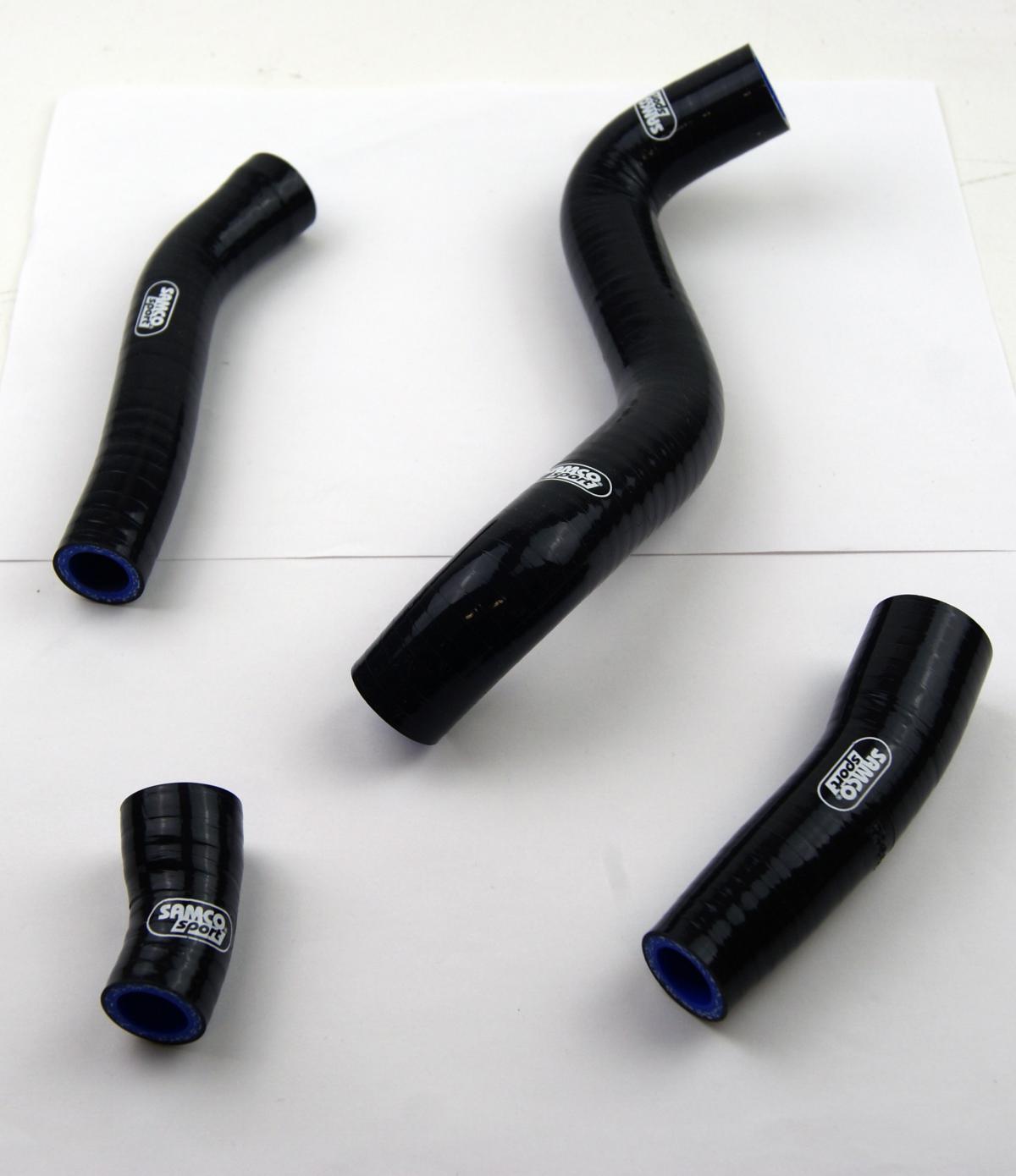 Samco Sport Coolant Hose 4 Piece Kit Black KTM Husqvarna Gas Gas 250 350 Oem Design Samco KTM-107-bk