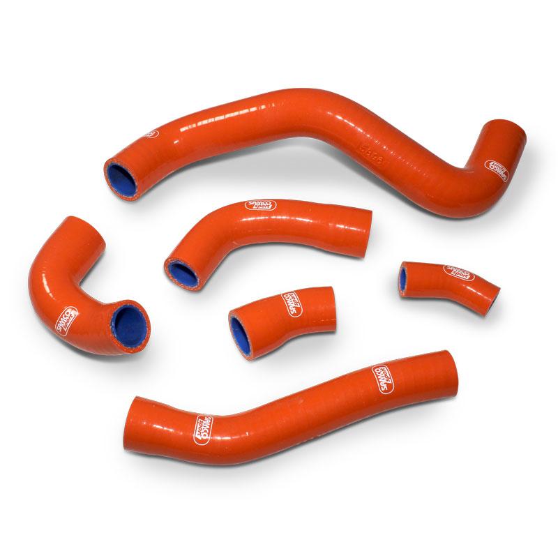 Samco Sport Coolant Hose 6 Piece Kit Orange Gas Gas Husqvarna KTM 350 Oem Design Samco KTM-125-or