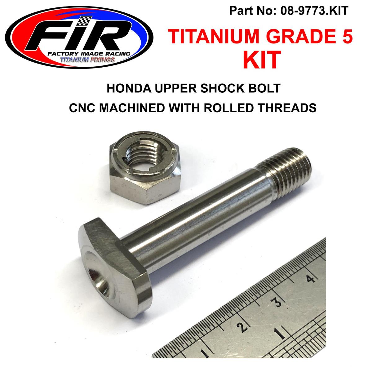 FIR Gr5 Honda Shock Bolt Kit Upper, 2003>2021 CR Xr Cfr CRF-r, 90152-meb-750