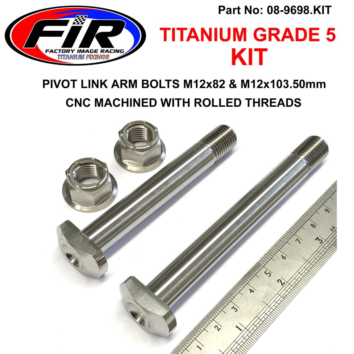 FIR Gr5 Pivot Arms Bolts M12 Kit, 90130-men-840 Bolt, Link (12x82), 90132-mke-a00 Bolt, Link B (12x103.5)