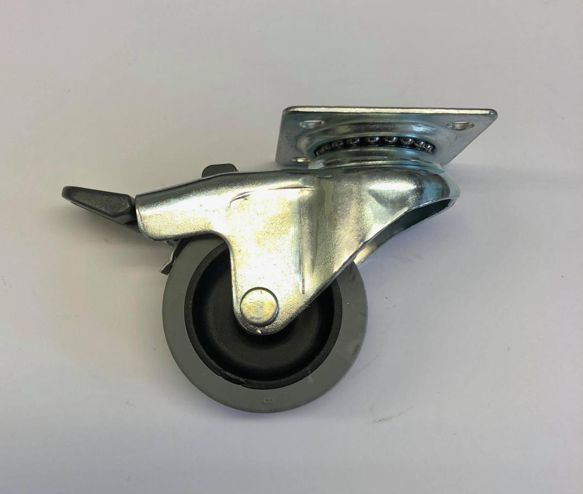 Tag-z 50mm Swivle Plate Castor Ea, Grey Synth Rub Tyre / Brake Stop, C050/dp/7/2