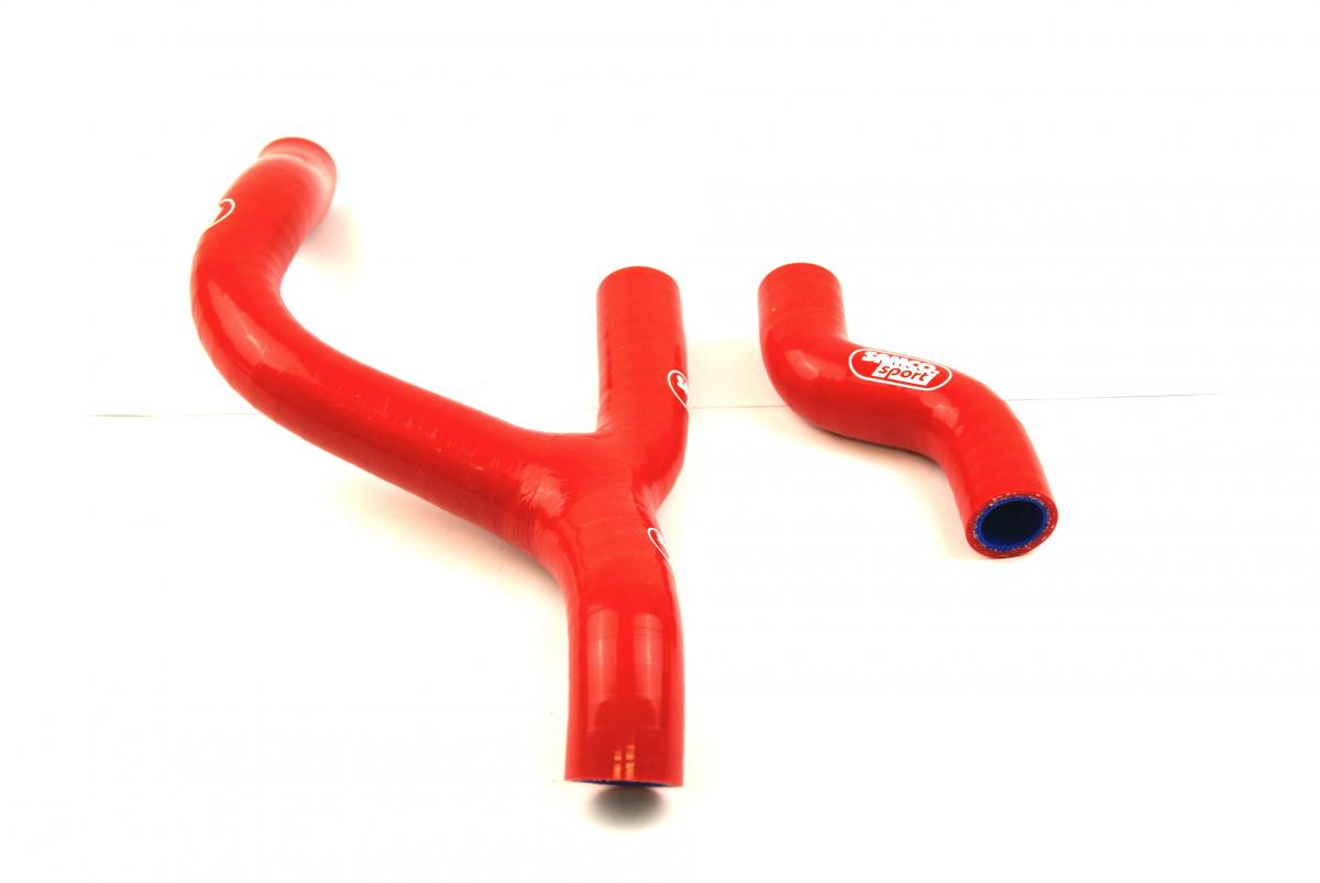 Samco Sport Coolant Hose 2 Piece Kit Red 11-15 Husq KTM 250 350 SX-F 'y' Race Design Samco KTM-39-rd