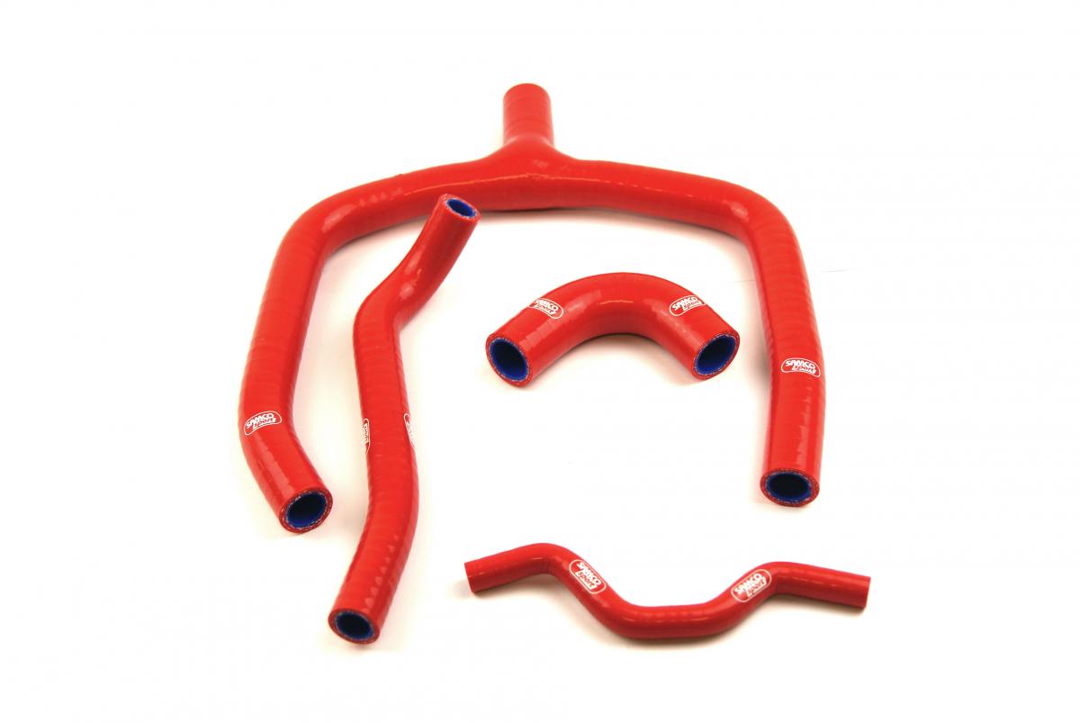 Samco Sport Coolant Hose 4 Piece Kit Red 09-16 Kawasaki 250 KX F 'y' Race Design Samco Sport Kaw-33-rd