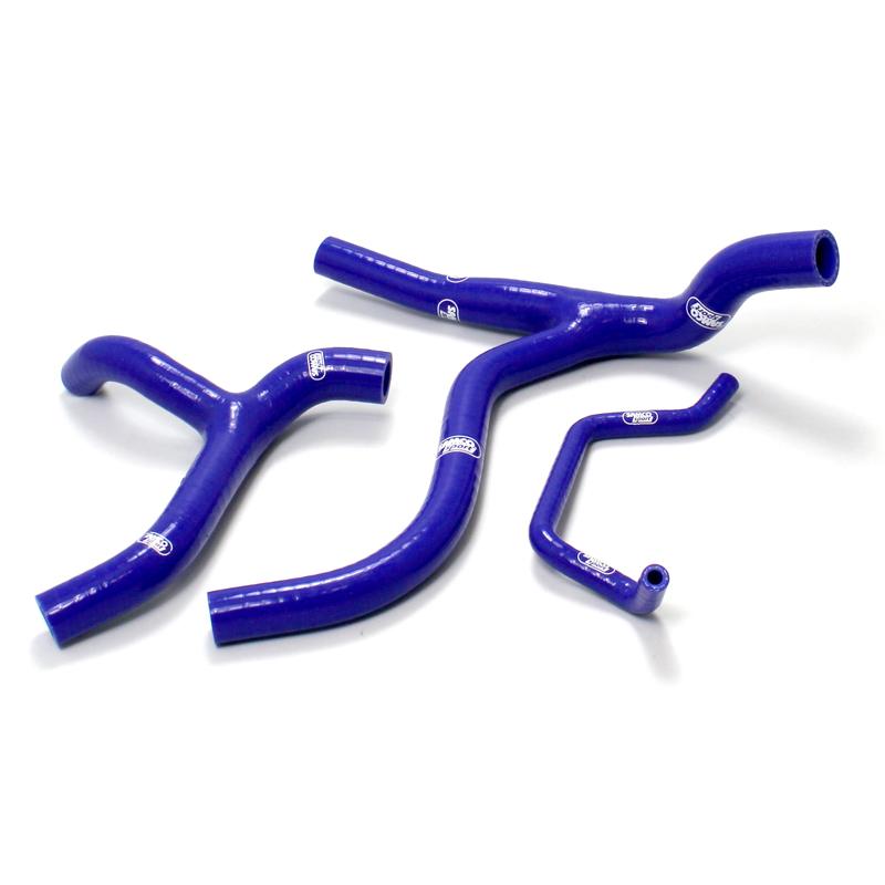 Samco Sport Coolant Hose 3 Piece Kit Blue 12-15 Kawasaki 450 KX F Samco Sport Kaw-50-bu