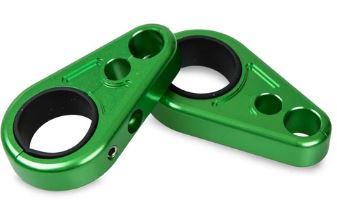 FIR Cable / Hose Clamp Green Set/2