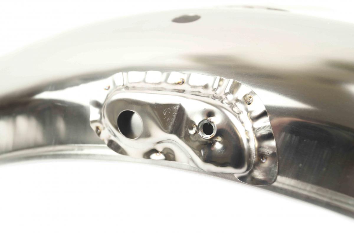 Dirt Racing Rear Fender Universal Steel Chrome, Honda CG125 Steel